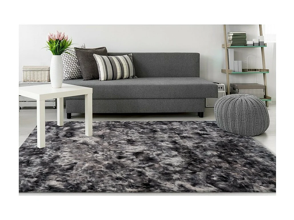 Tapis 230x160cm, design B005O coloris graphite - Confort et élégance pour votre intérieur