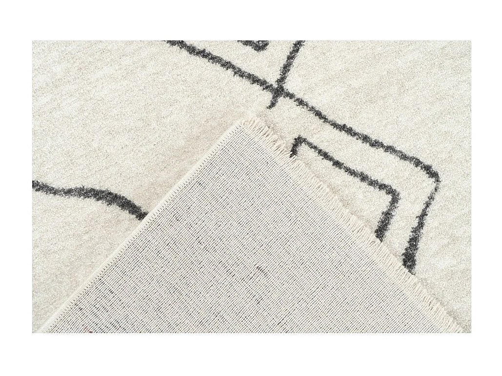 Tapijt 230x160cm, ontwerp A305R in ivoorkleur - Comfort en elegantie voor uw interieur