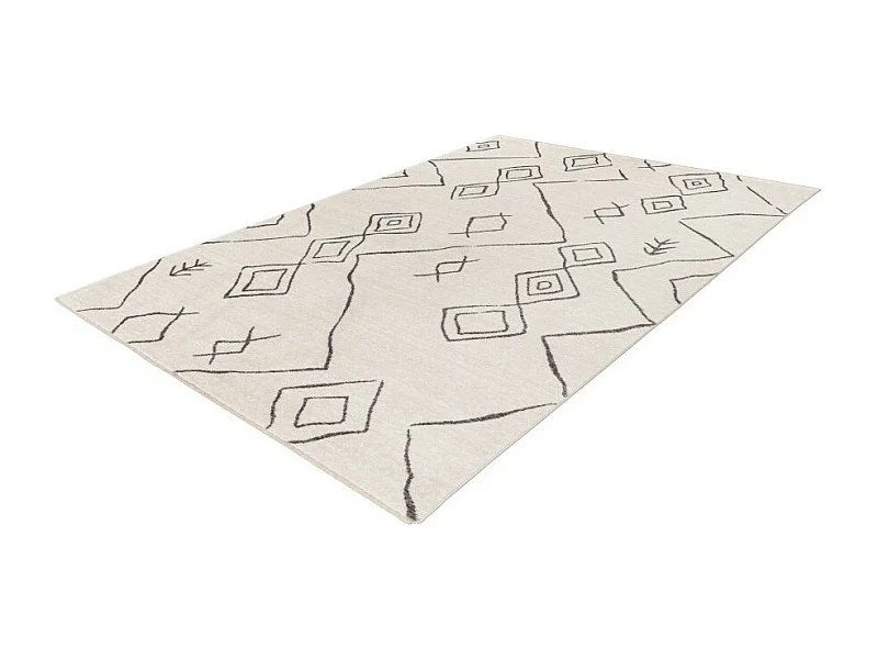 Tapete 150x80cm, design A305R na cor marfim - Conforto e elegância para o seu interior.