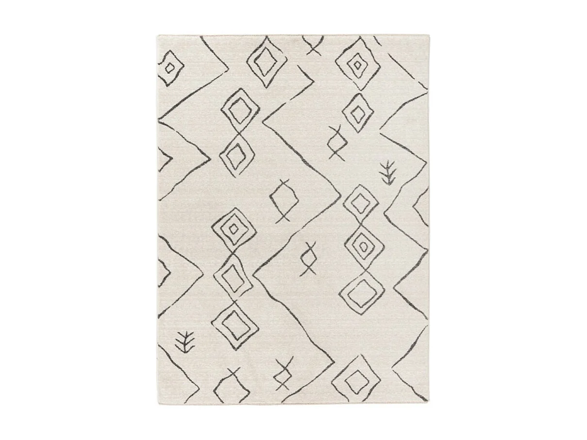 Teppich 150x80cm, Design A305R in Elfenbeinfarbe - Komfort und Eleganz für Ihr Interieur