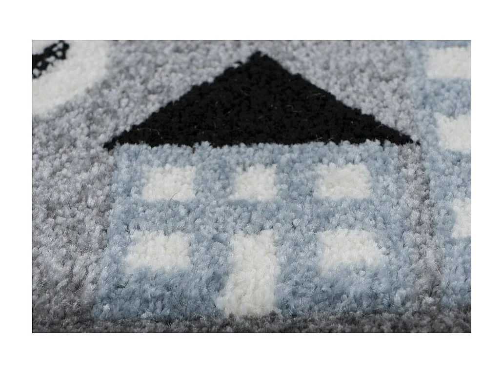 Alfombra infantil 150x80cm, diseño A133O de color gris - Confort y elegancia para su interior.