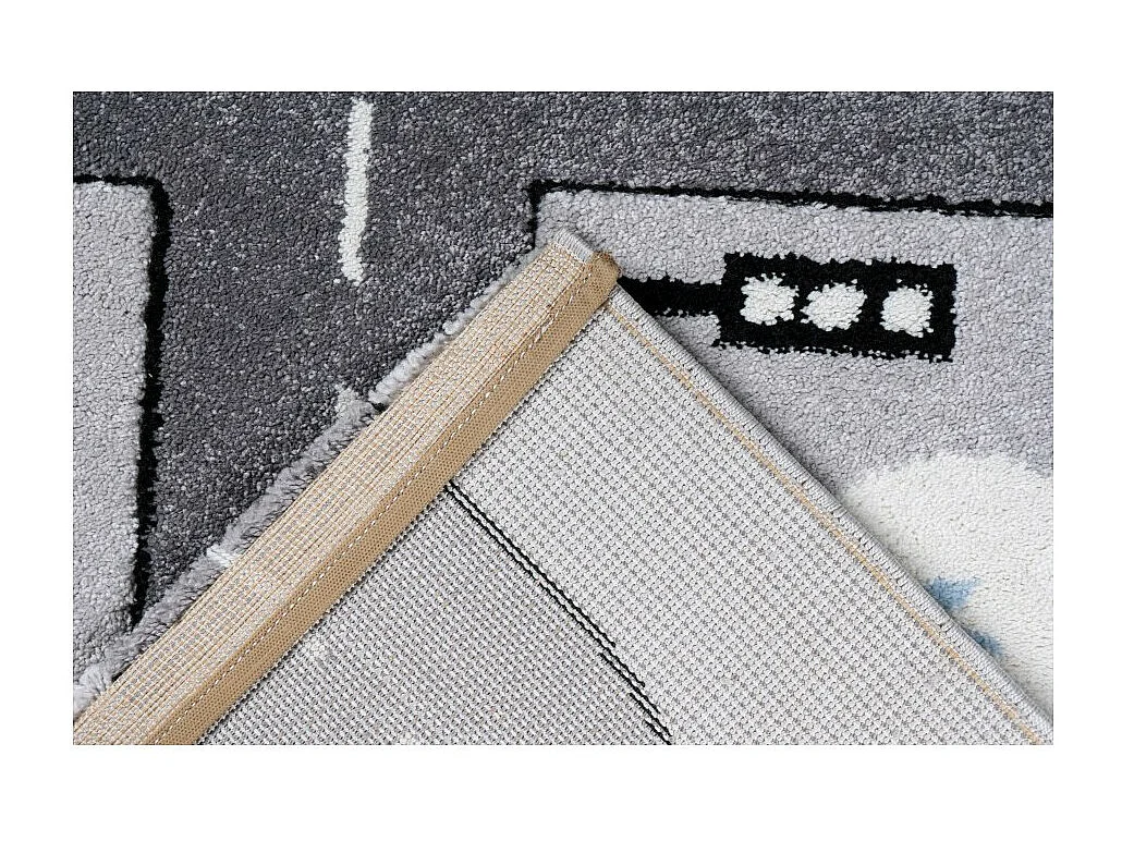 Alfombra infantil 150x80cm, diseño A133O de color gris - Confort y elegancia para su interior.