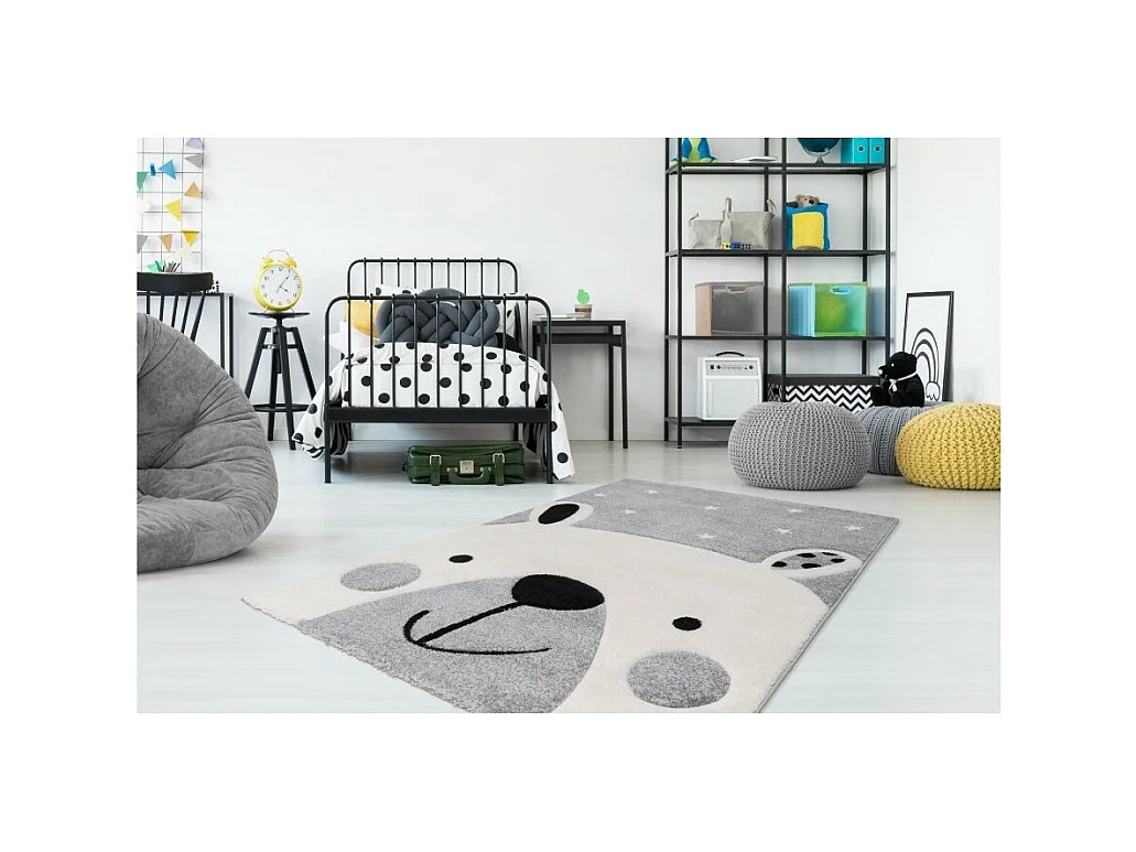 Alfombra infantil 150x80cm, diseño A323O en color gris - Confort y elegancia para su interior