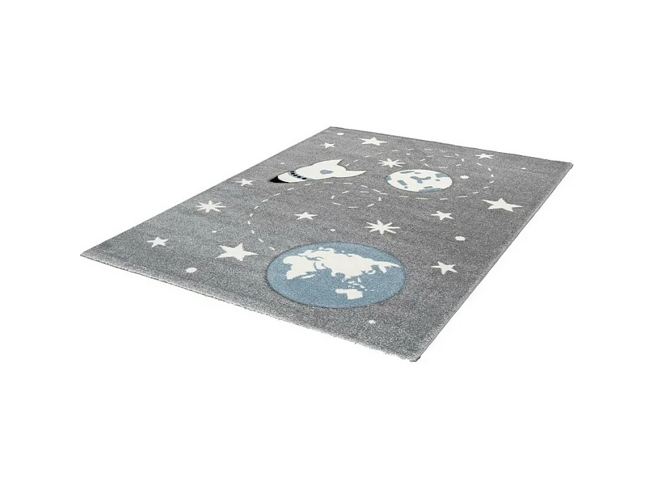 Tapis enfant 150x80cm, design A033O coloris gris - Confort et élégance pour votre intérieur