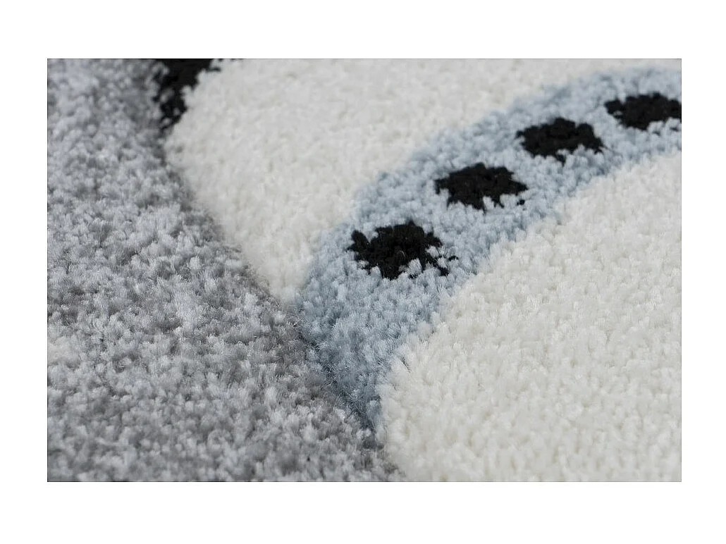 Tapis enfant 170x120cm, design A033O coloris gris - Confort et élégance pour votre intérieur