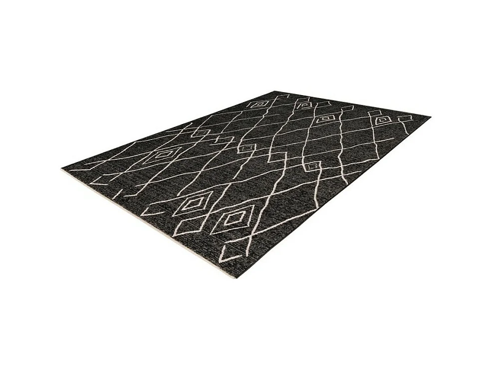 Tapis 230x160cm, design A205R coloris graphite - Confort et élégance pour votre intérieur