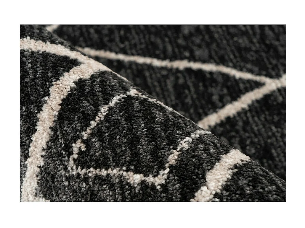 Tapis 230x160cm, design A205R coloris graphite - Confort et élégance pour votre intérieur