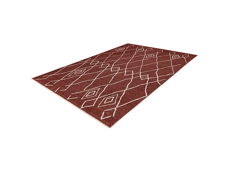 Teppich 230x160cm, Design A205R, Farbe Terrakotta - Komfort und Eleganz für Ihr Interieur