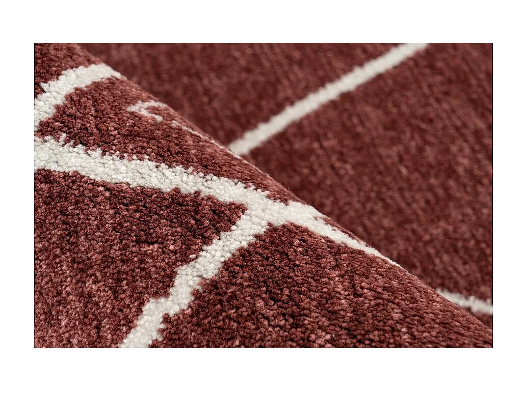 Tapis 230x160cm, design A205R coloris terracotta - Confort et élégance pour votre intérieur