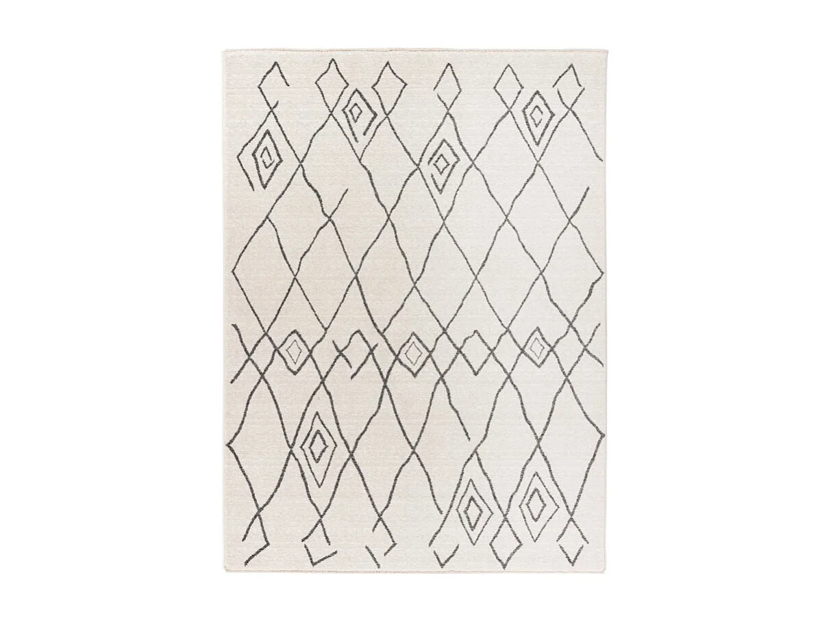 Teppich 150x80cm, Design A205R in Elfenbeinfarbe - Komfort und Eleganz für Ihr Interieur.