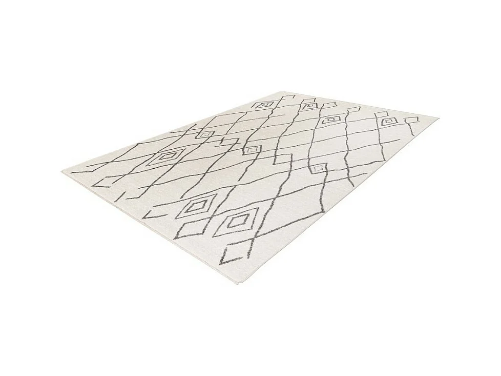 Tapis 150x80cm, design A205R coloris ivoire - Confort et élégance pour votre intérieur