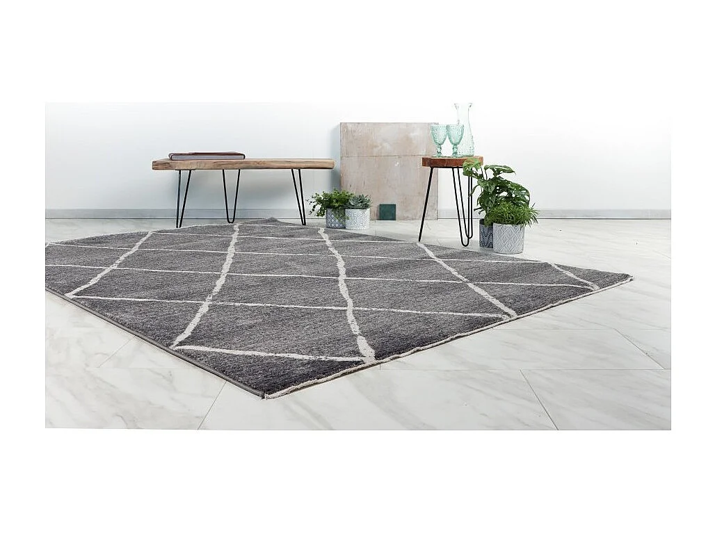 Teppich 290x200cm, Design A105R in Grau - Komfort und Eleganz für Ihr Interieur