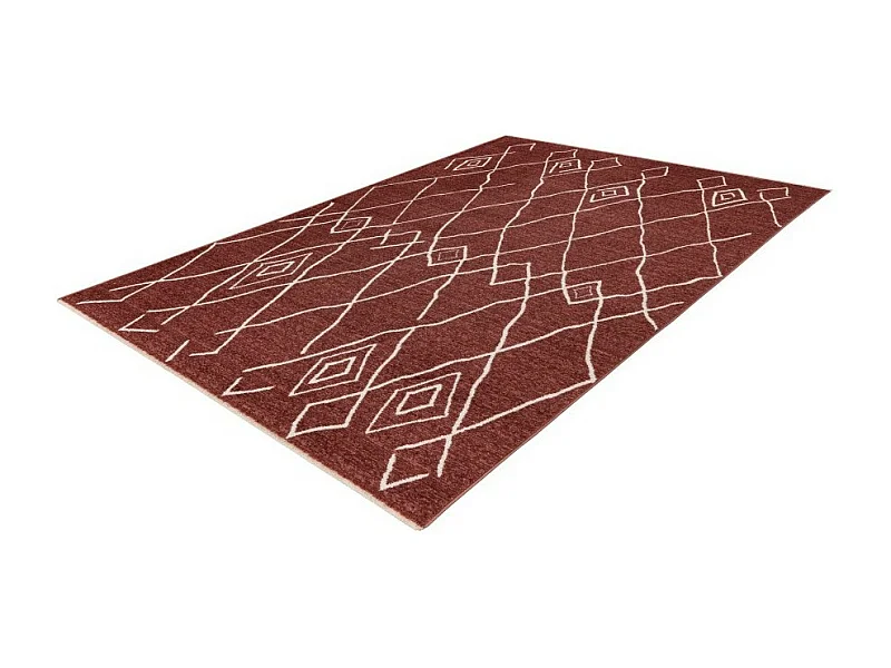 Tapijt 170x120cm, design A205R kleur terracotta - Comfort en elegantie voor uw interieur