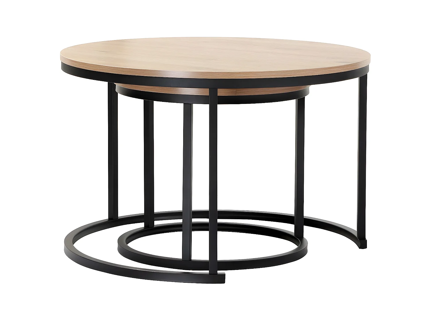 Set van 2 nestende ronde salontafels - L70 cm