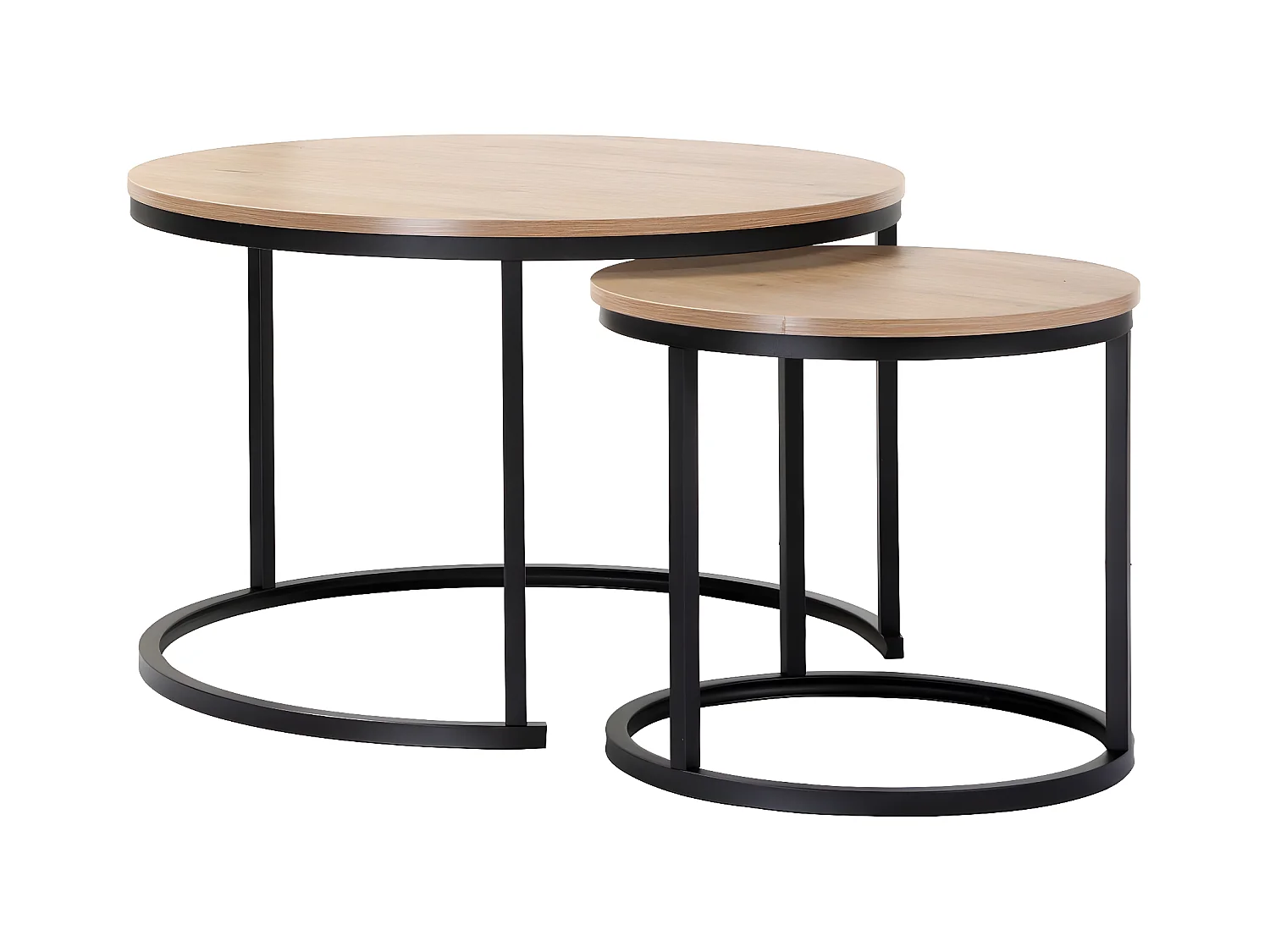 Set van 2 nestende ronde salontafels - L70 cm