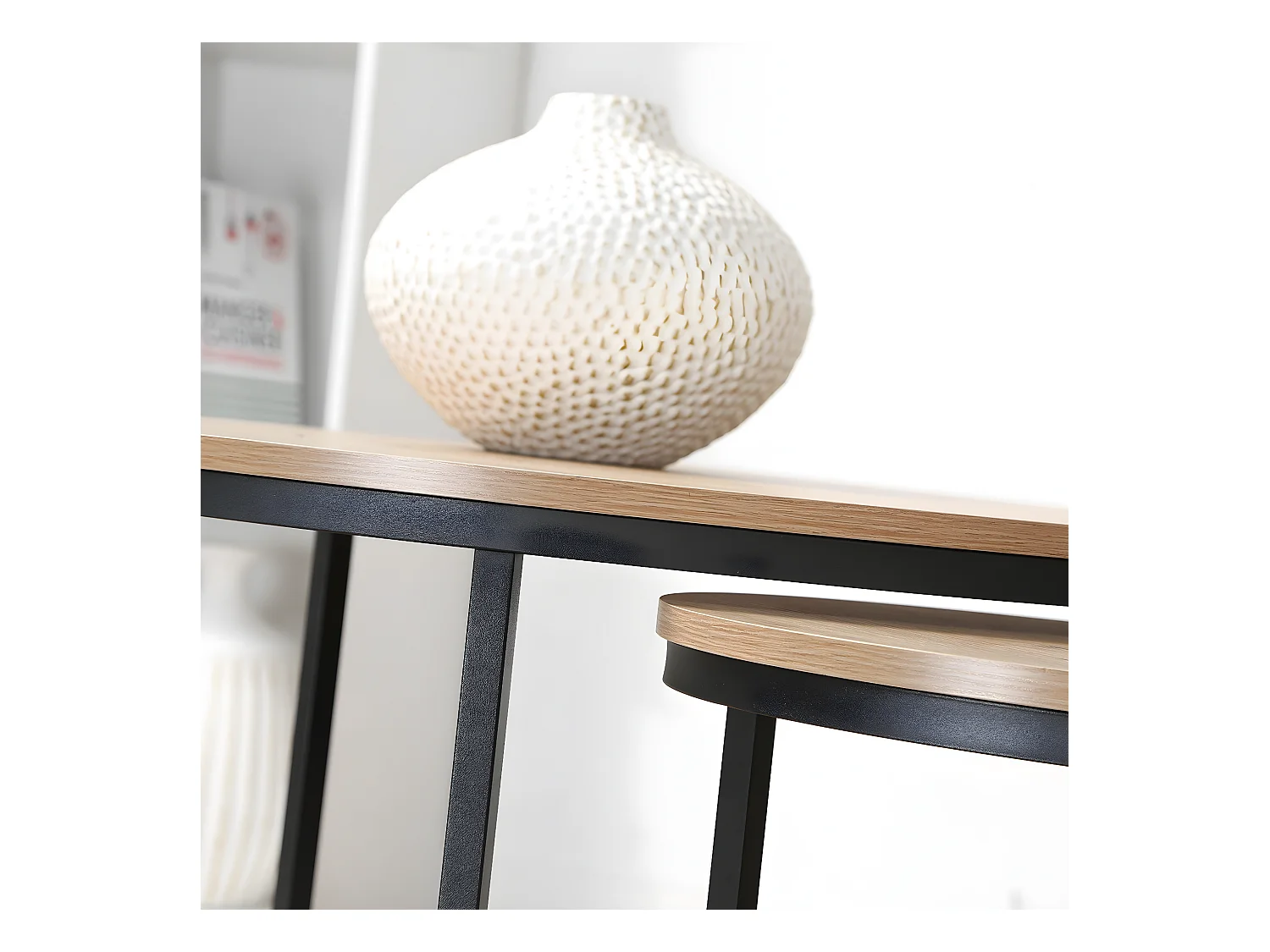 Set van 2 nestende ronde salontafels - L70 cm