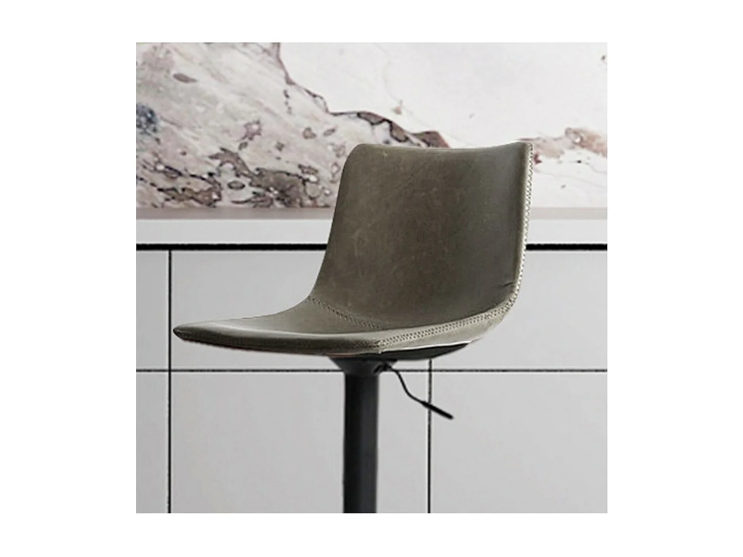 Banco de bar estilo vintage na cor cinza. Coleção SOUL