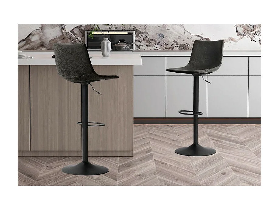 Taburete de bar estilo vintage color negro. Colección SOUL