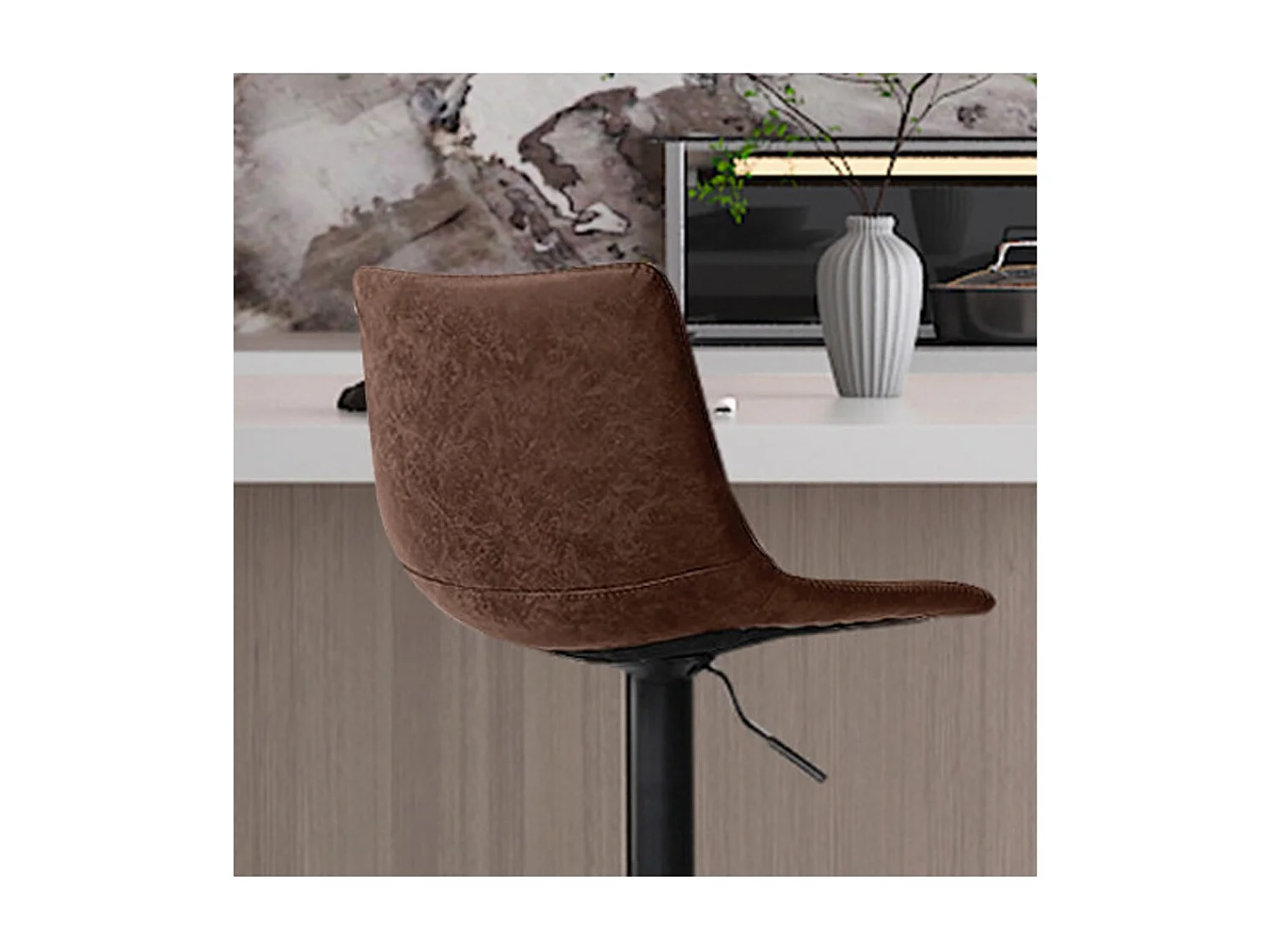 Banco de bar estilo vintage na cor marrom. Coleção SOUL