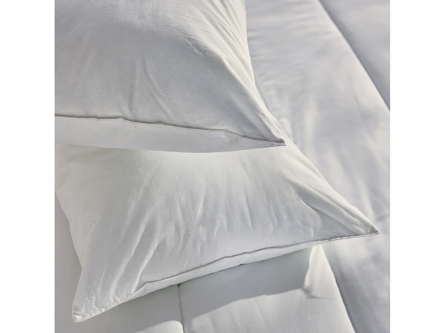 Oreiller en fibre avec gel, tissu extérieur en coton, très doux