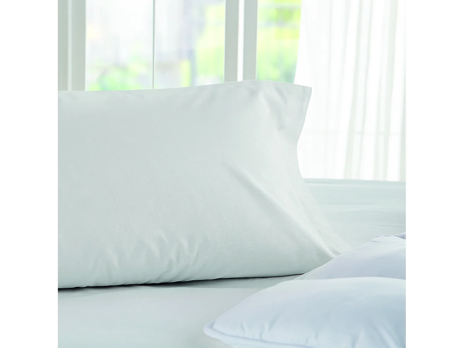 100% katoenen ademende kussenhoes 140 thread count witte kleur