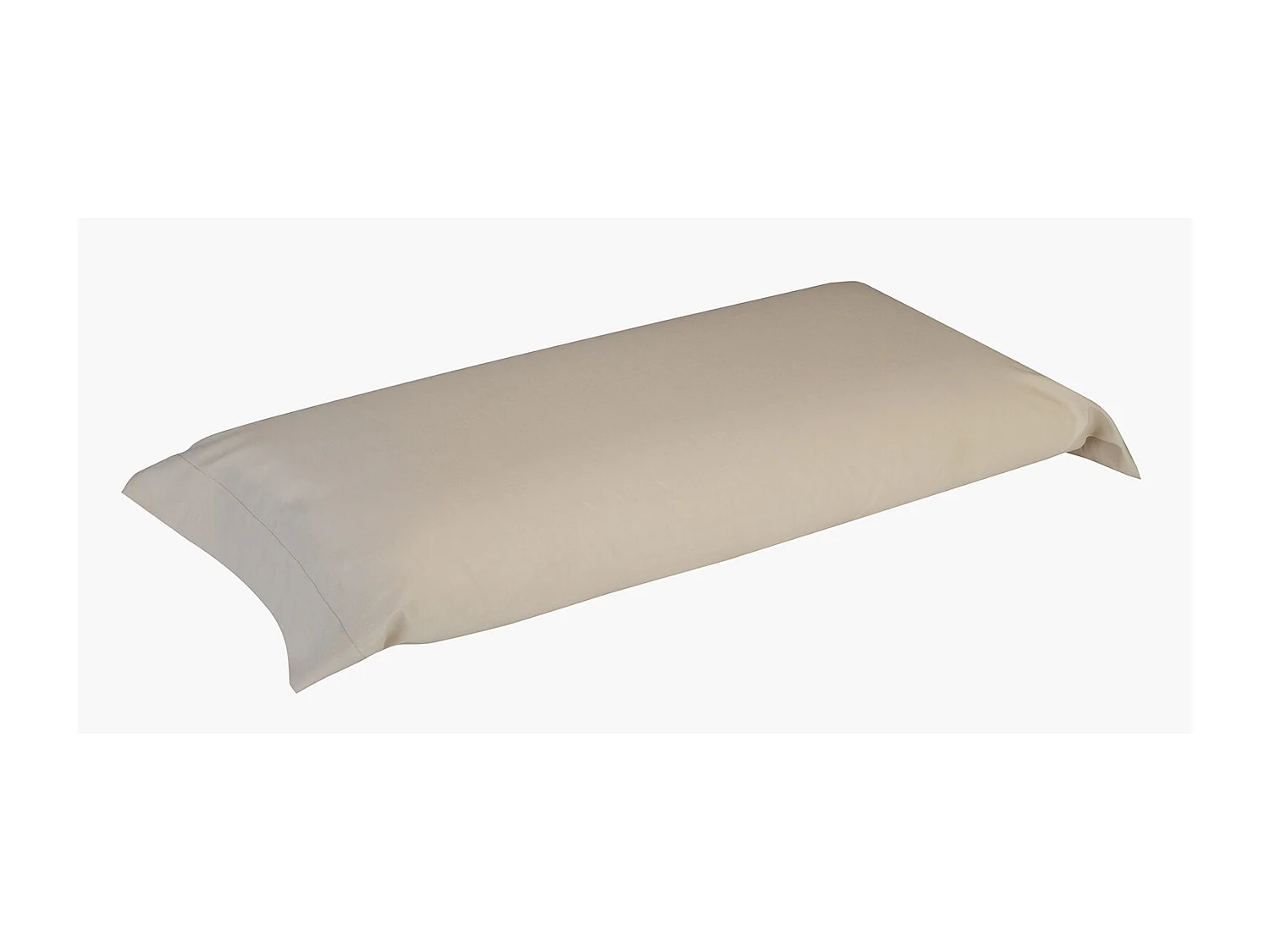 Taie d'oreiller 100 % coton 140 fils respirante Brun clair