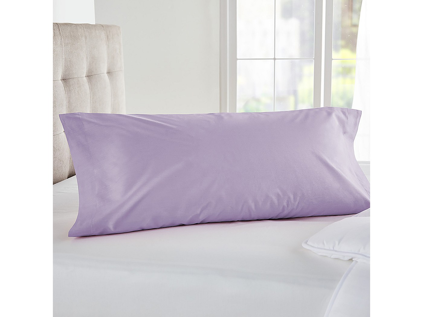 Federa Cuscino 65x65 Cm - 100% Cotone, Volante Piatto, Bianco, Certificato OEKO-TEX - Foto 6