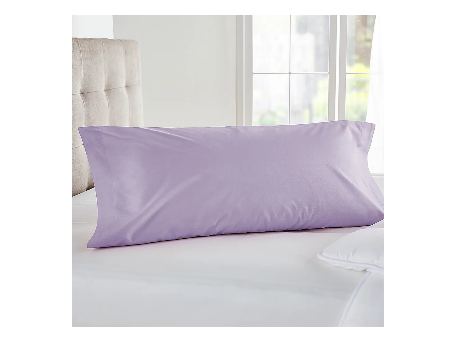 Taie d'oreiller 100 % coton 140 fils respirante Lila
