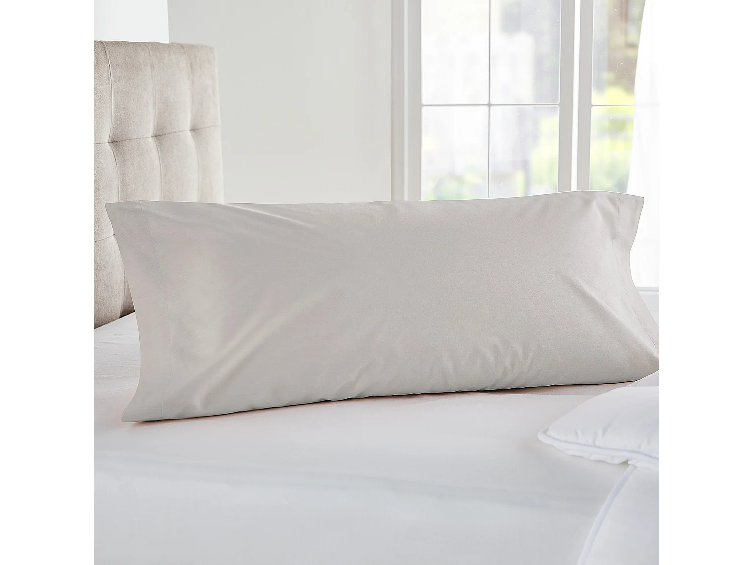100% katoenen ademende kussenhoes 140 thread count beige kleur