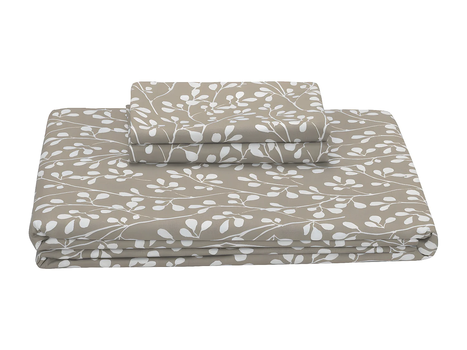 Housse de couette en coton 150 fils Taupe