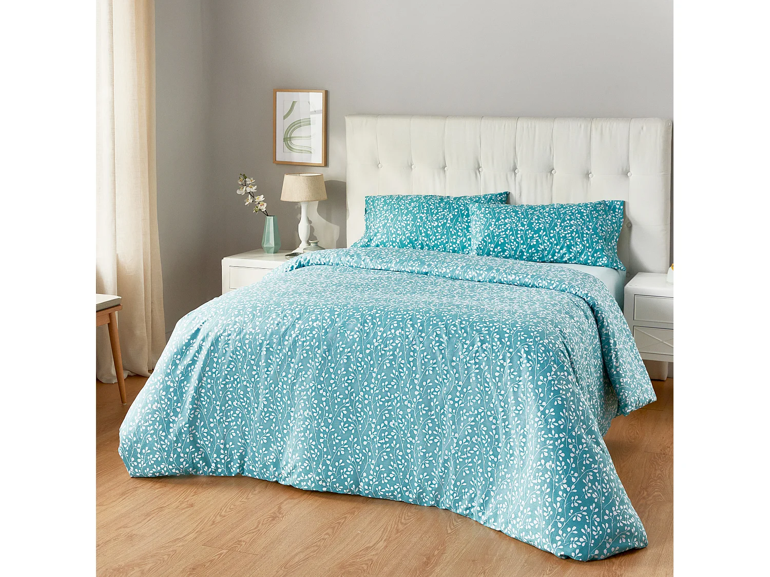 Housse de couette en coton 150 fils Vert