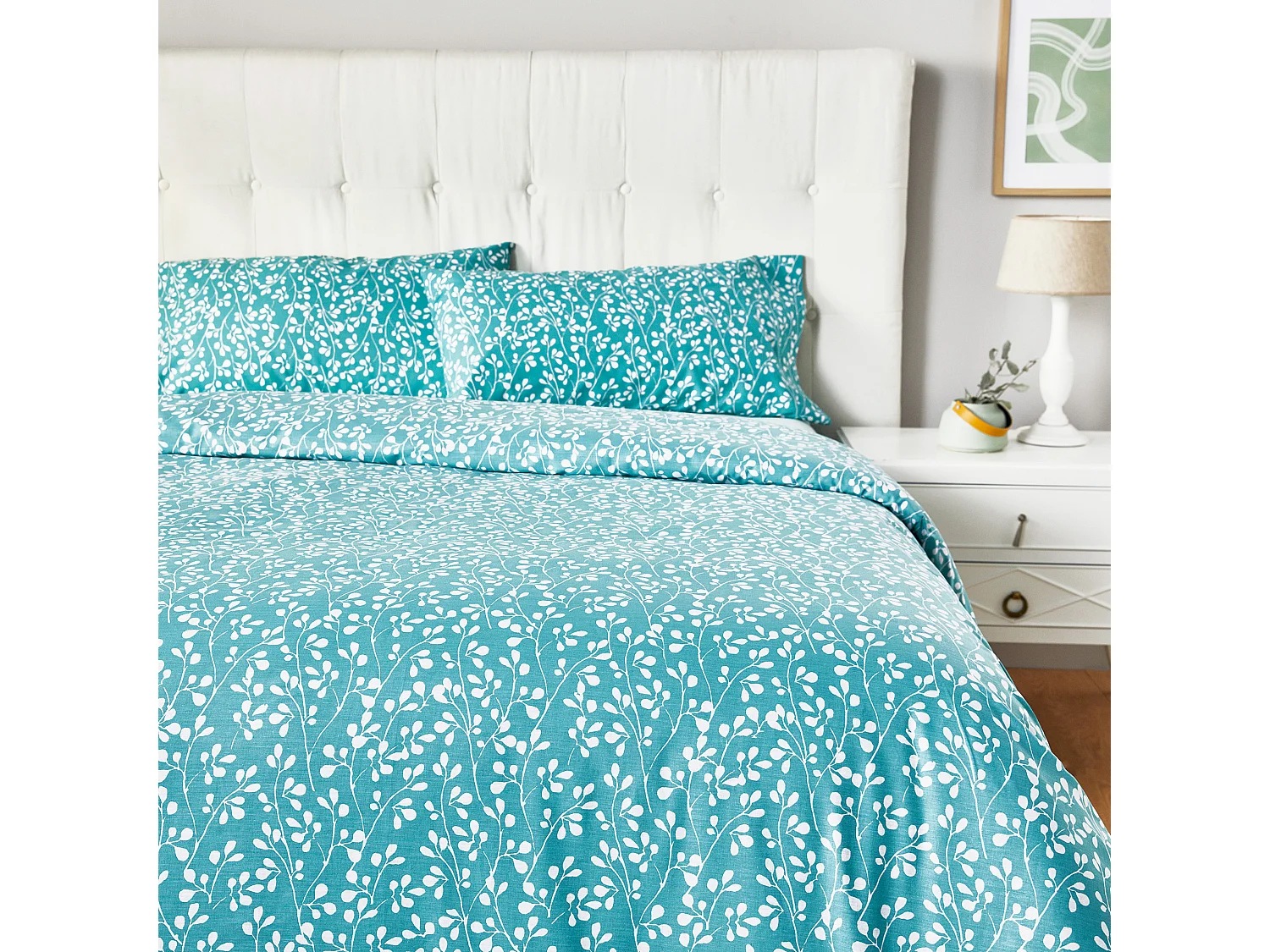 Housse de couette en coton 150 fils Vert