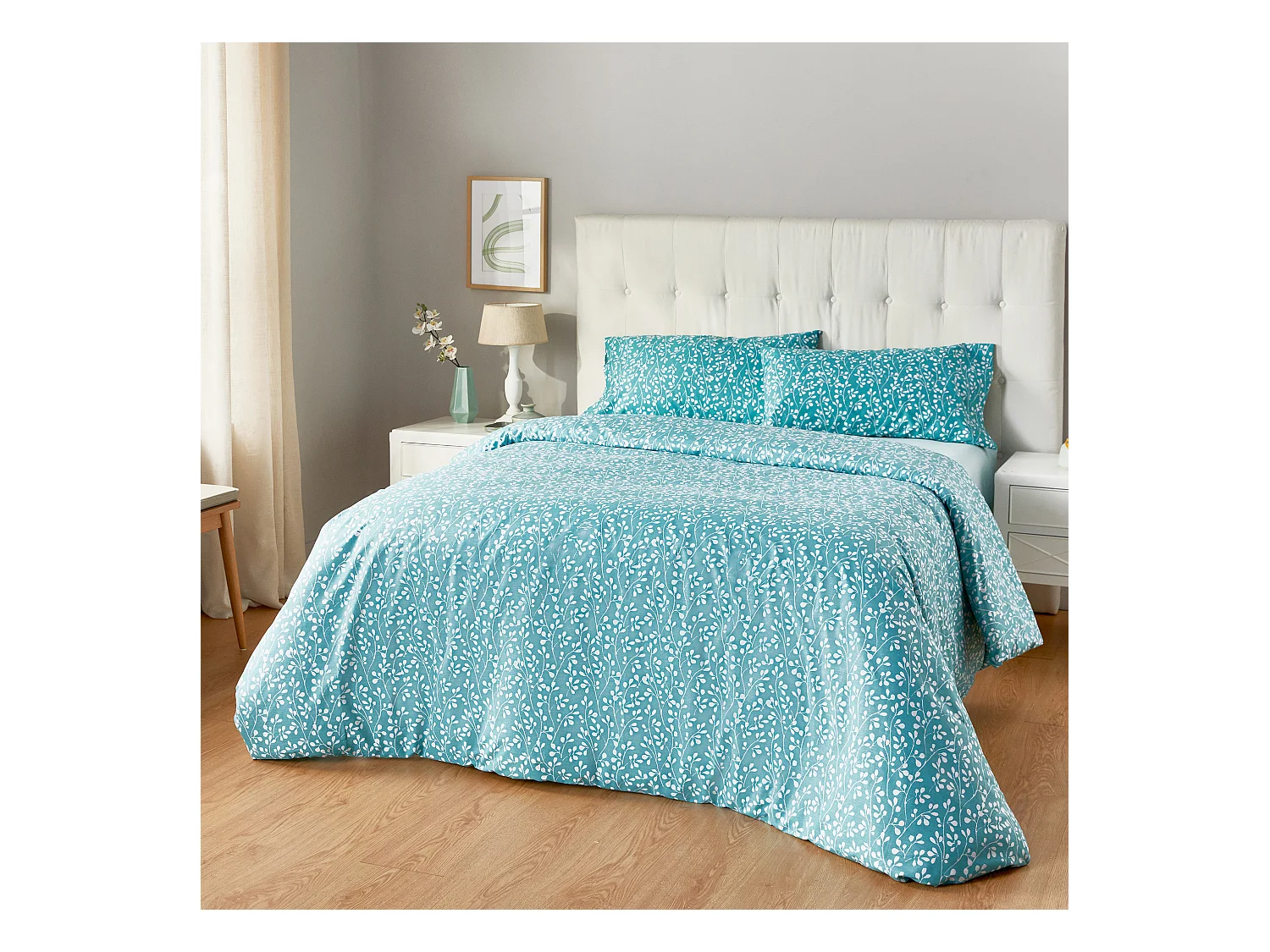 Housse de couette en coton 150 fils Vert