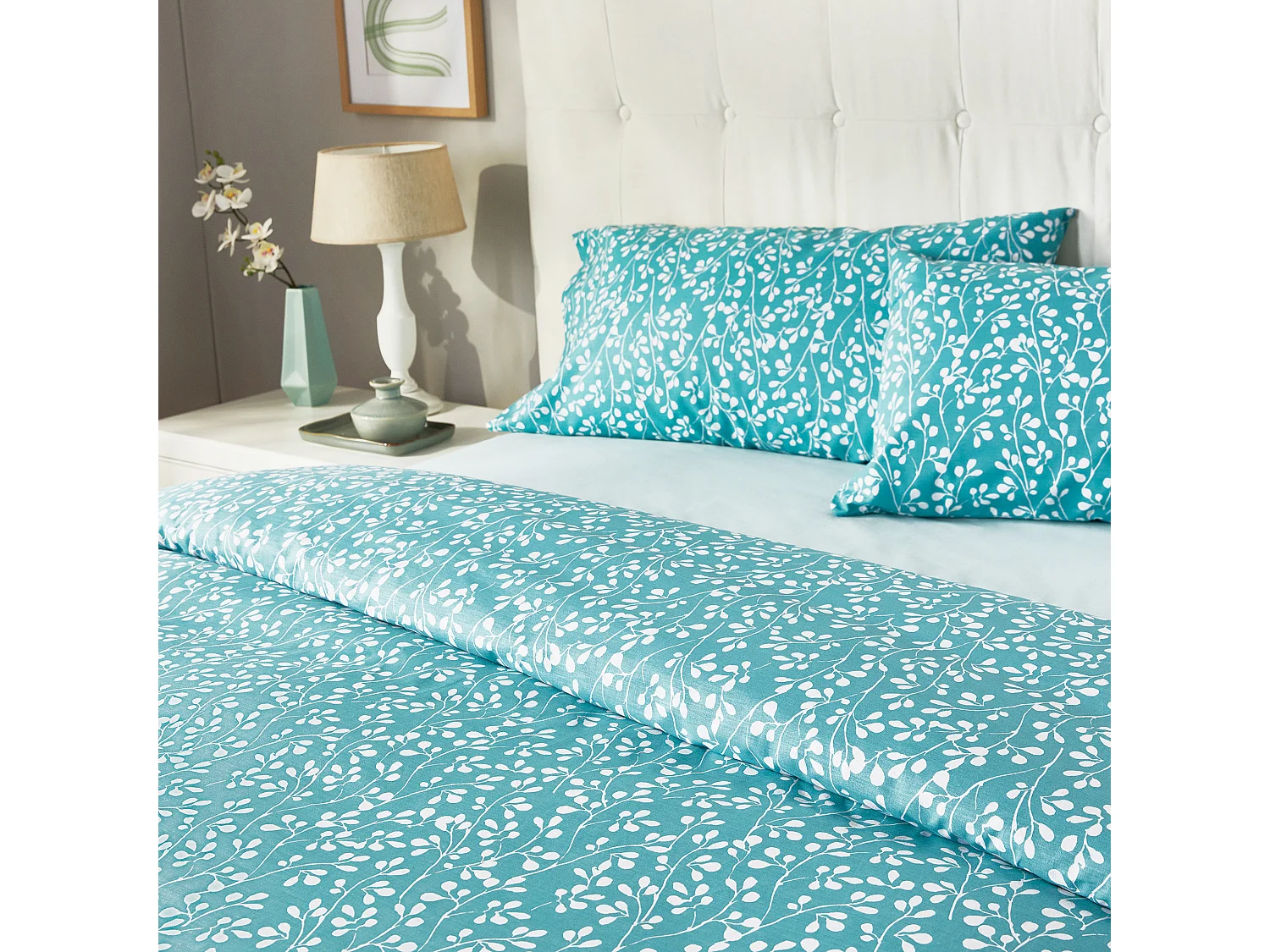 Housse de couette en coton 150 fils Vert