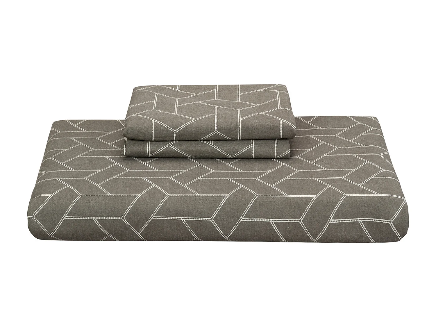 Housse de couette 100% coton 150 fils Gris