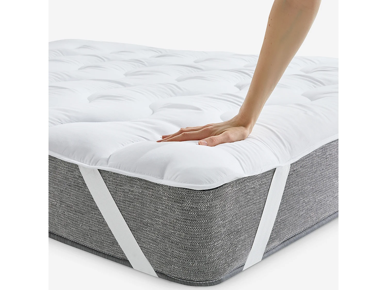 Surmatelas PIKOLIN CONFORT 140 x 190 cm, 3 cm, fibre creuse siliconée