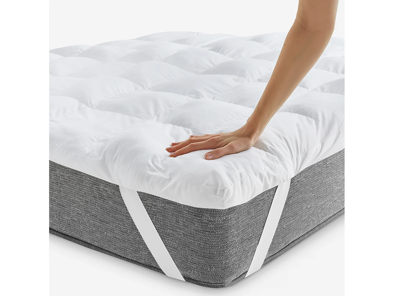 Topmatras 135 x 190 cm, holle siliconenvezels 5 cm, PIKOLIN
