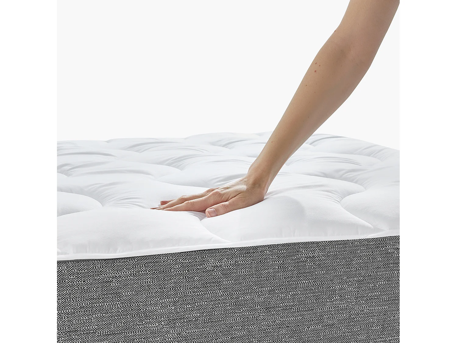 Surmatelas PIKOLIN CONFORT 105 x 190 cm, fibre creuse siliconée, 3 cm
