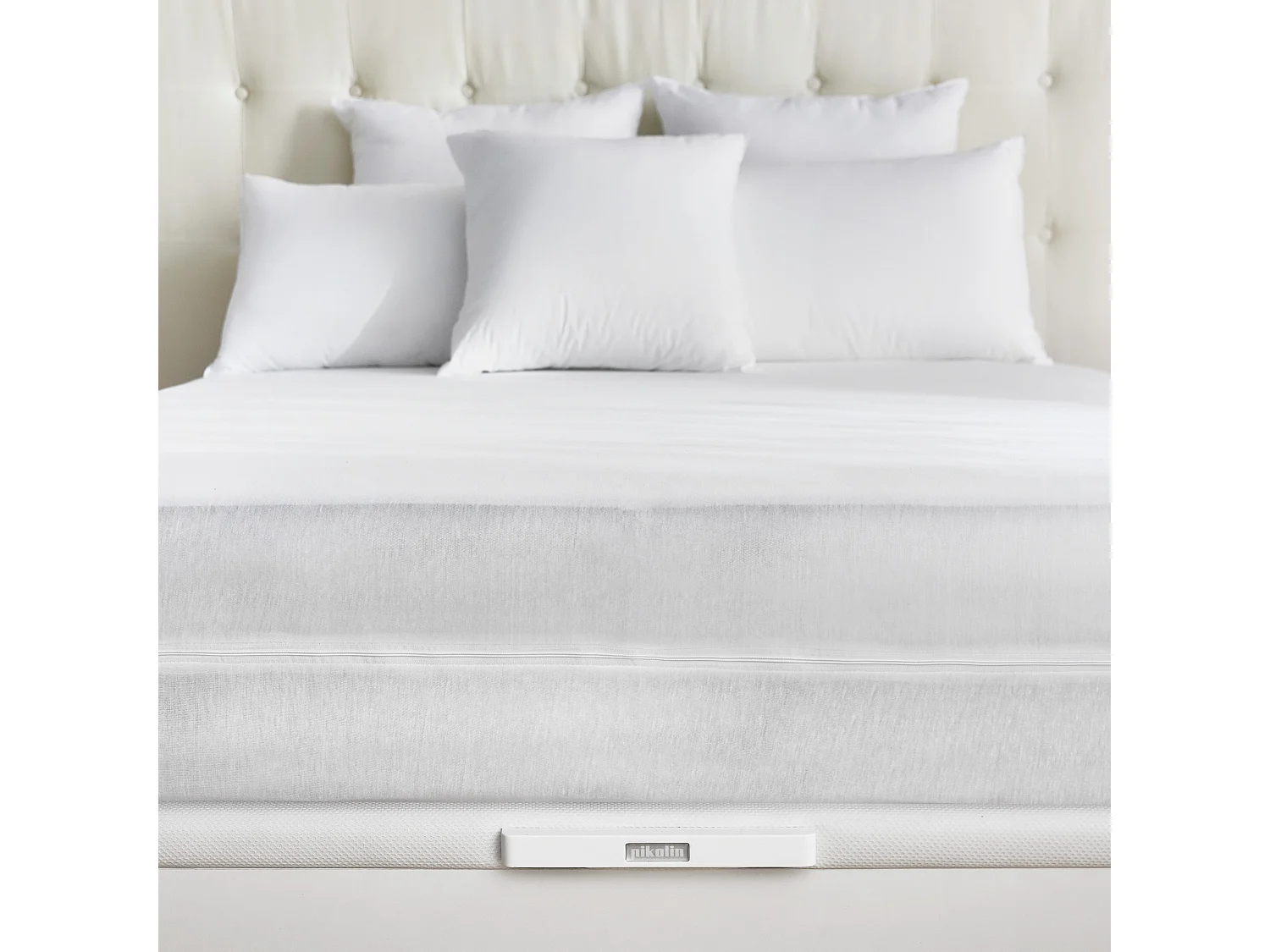 Housse de matelas avec traitement antiallergique