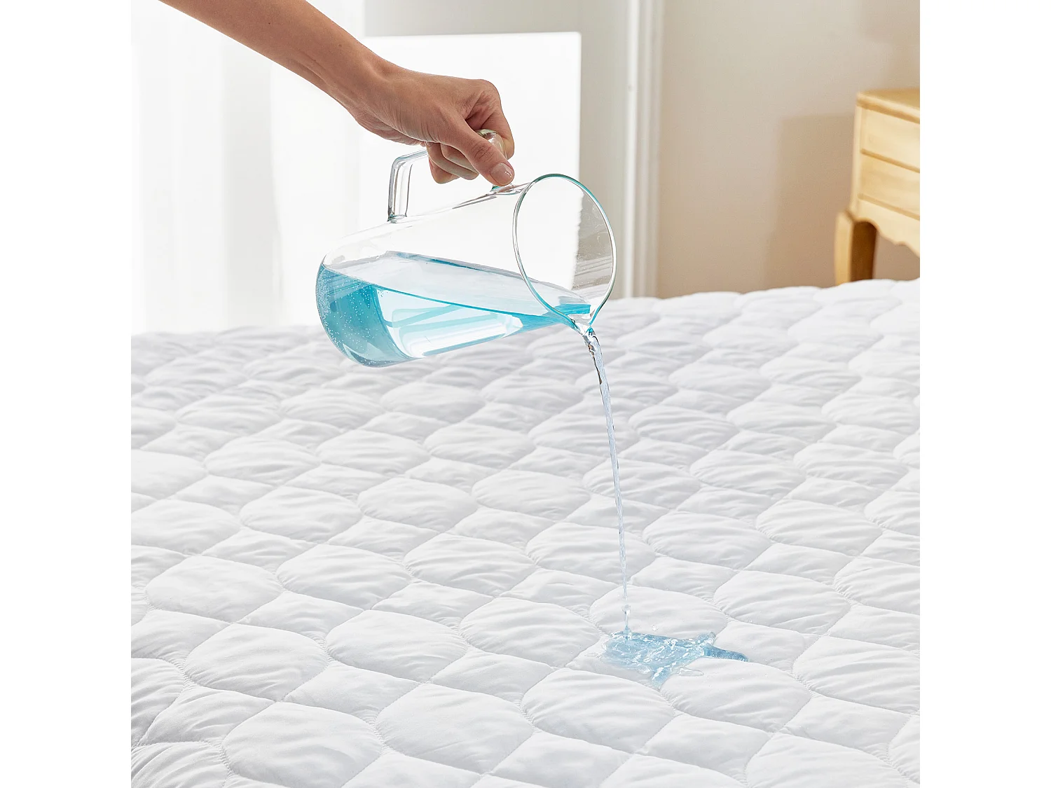 Protège-matelas matelassé doux et respirant