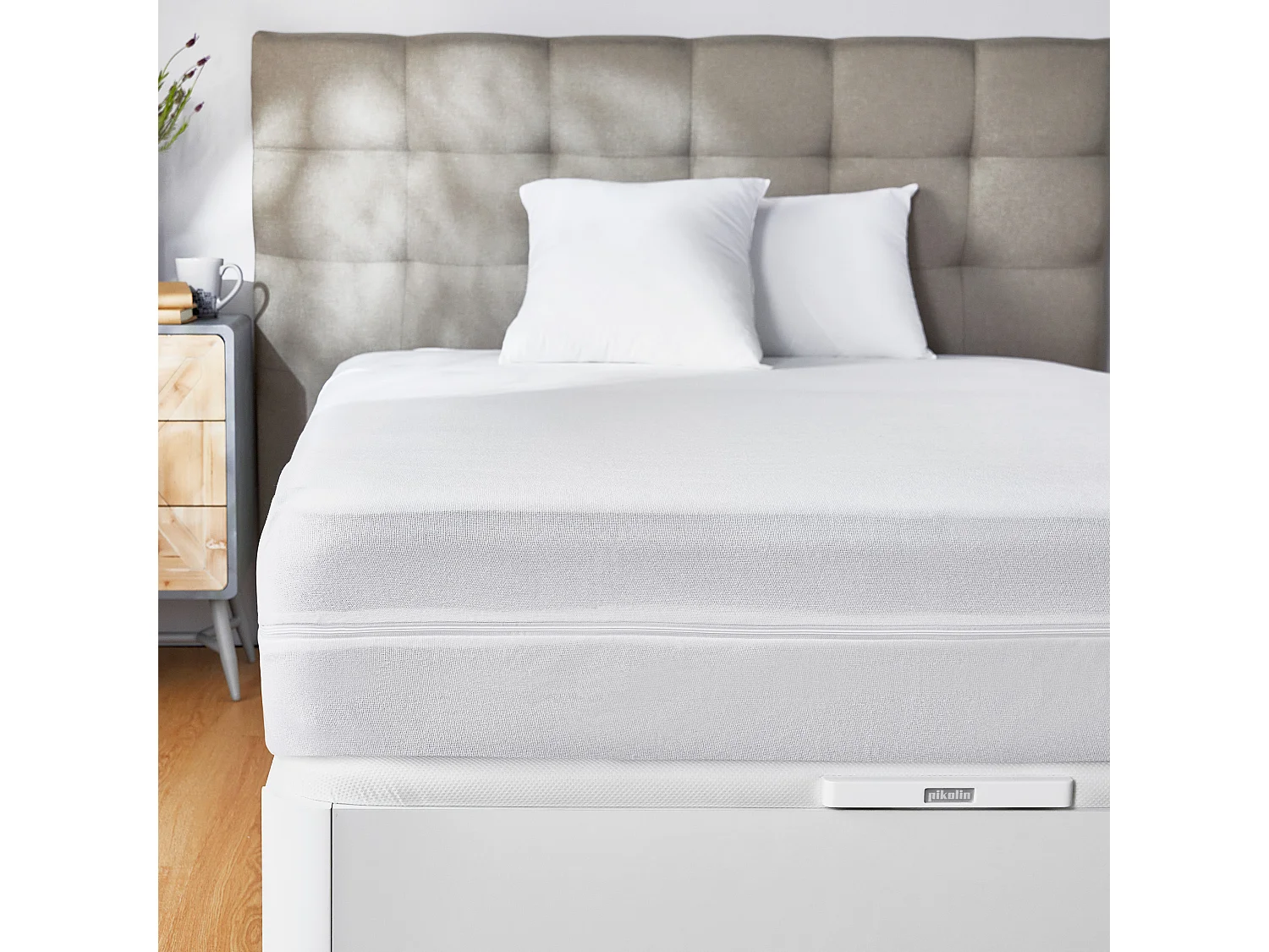 Couvre-matelas en microfibre éponge dermoprotecteur