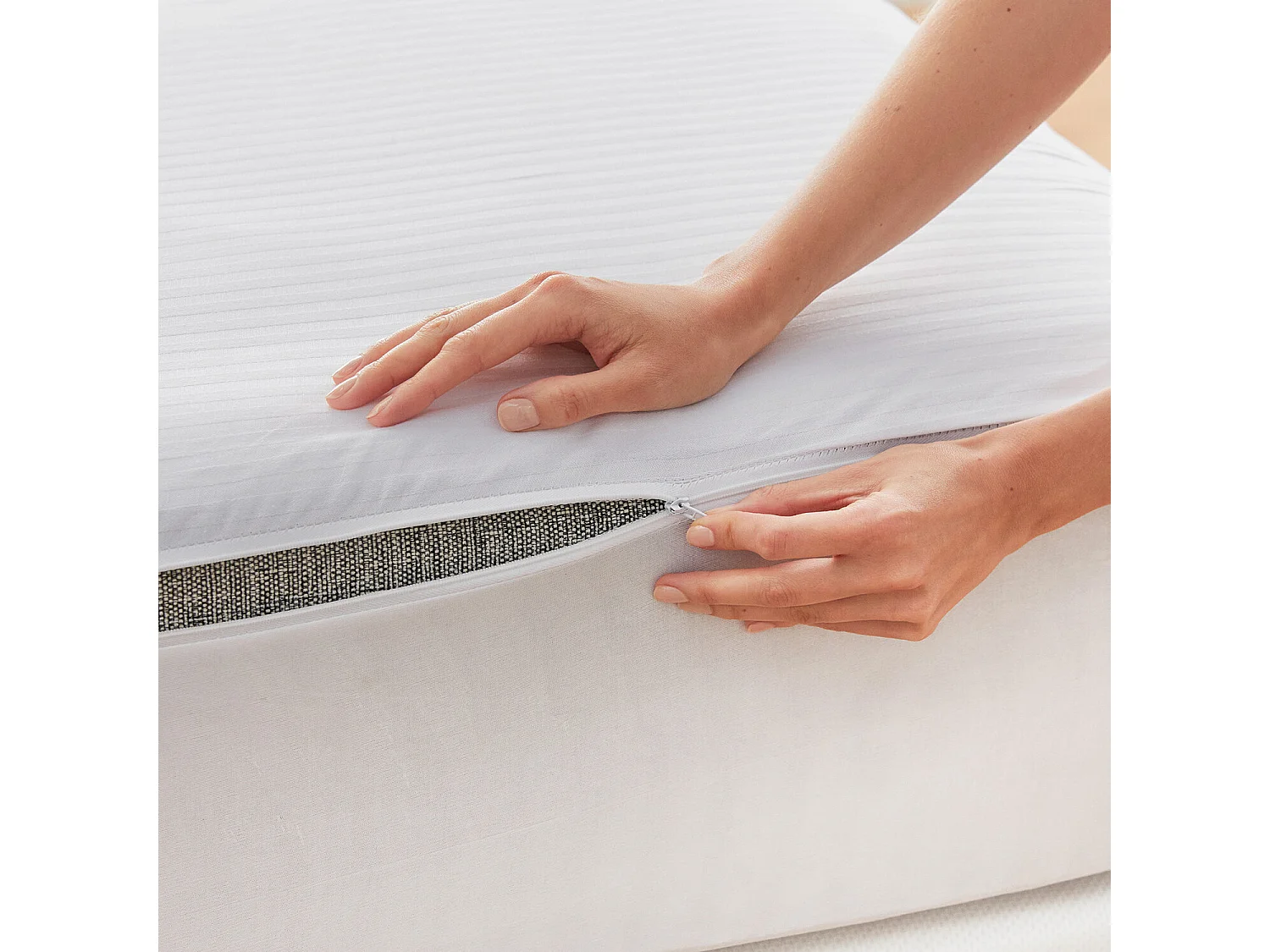 Protège-matelas de 200 x 196 cm en coton de 3 cm - NATURAL de PIKOLIN HOME