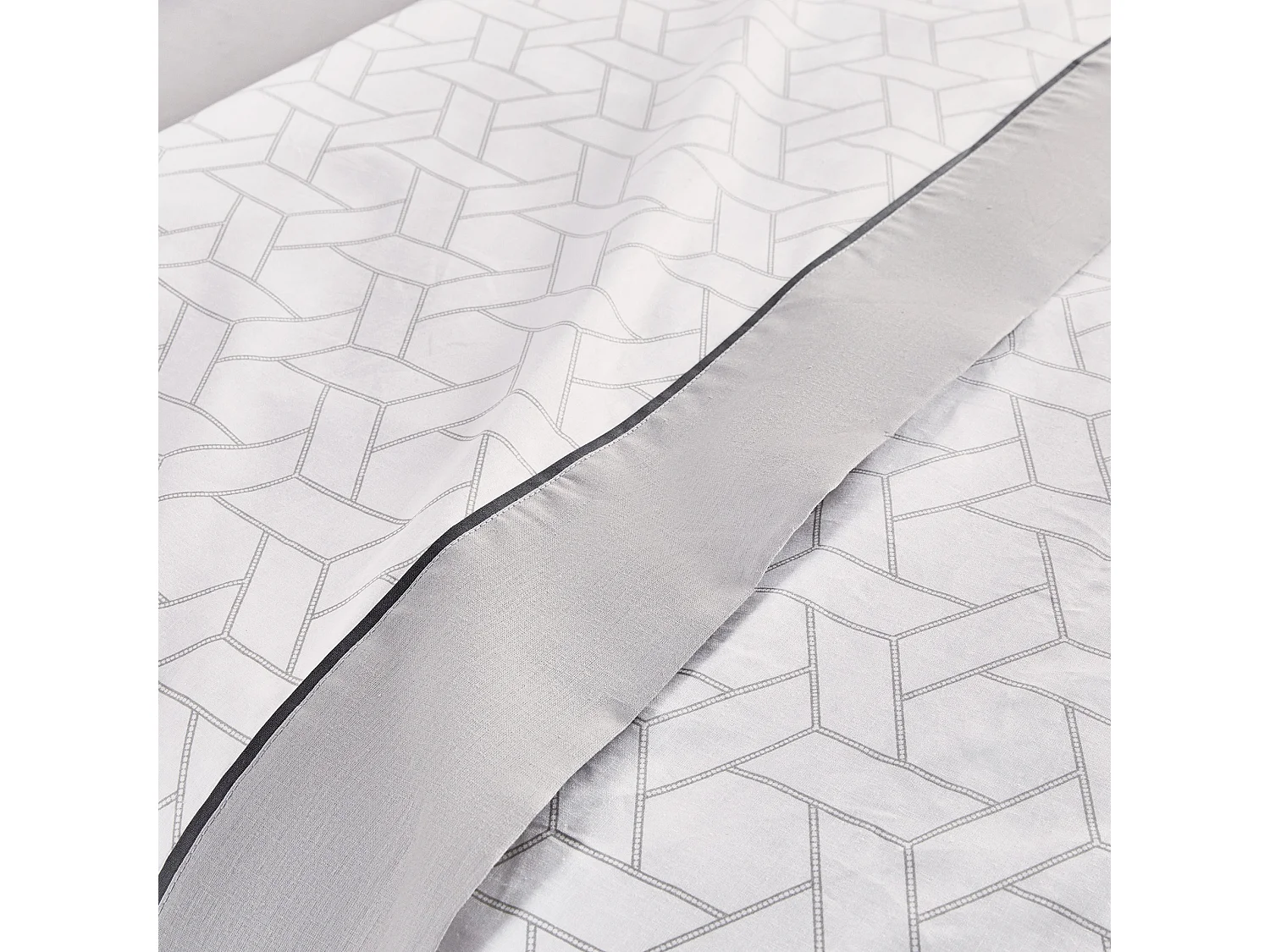 Juego de sábanas 100% algodón 150 hilos Gris 135x200cm Pikolin Home