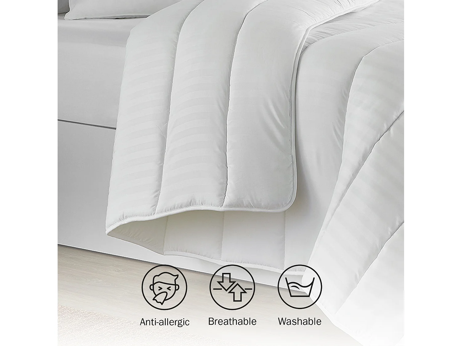 Piumino invernale in fibra antiallergica 400gr