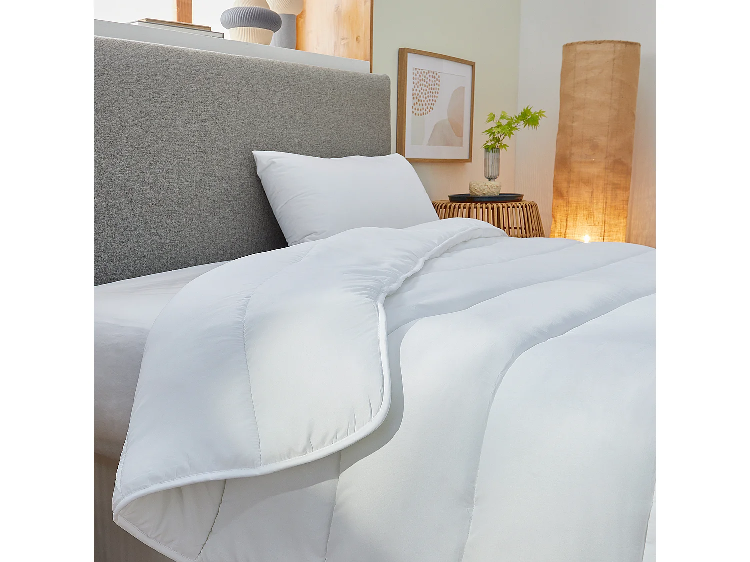 Edredão de fibra de bambu nórdico para outono/inverno 300gr | 220 x 220 cm