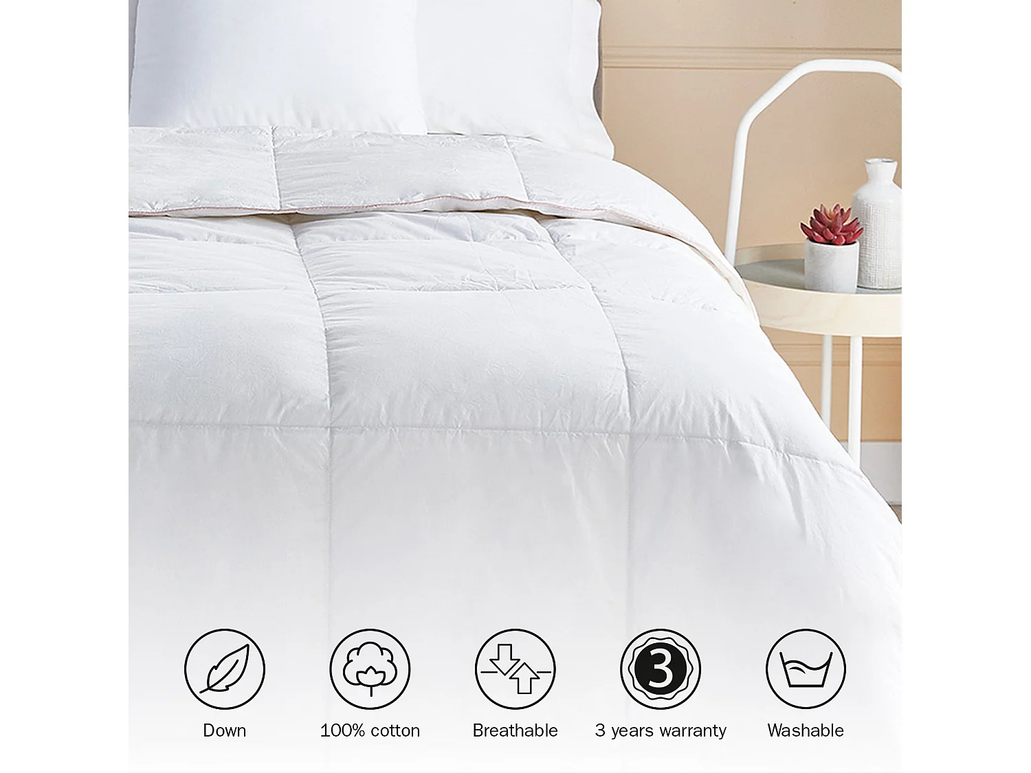Couette 94% duvet 220gr d'hiver