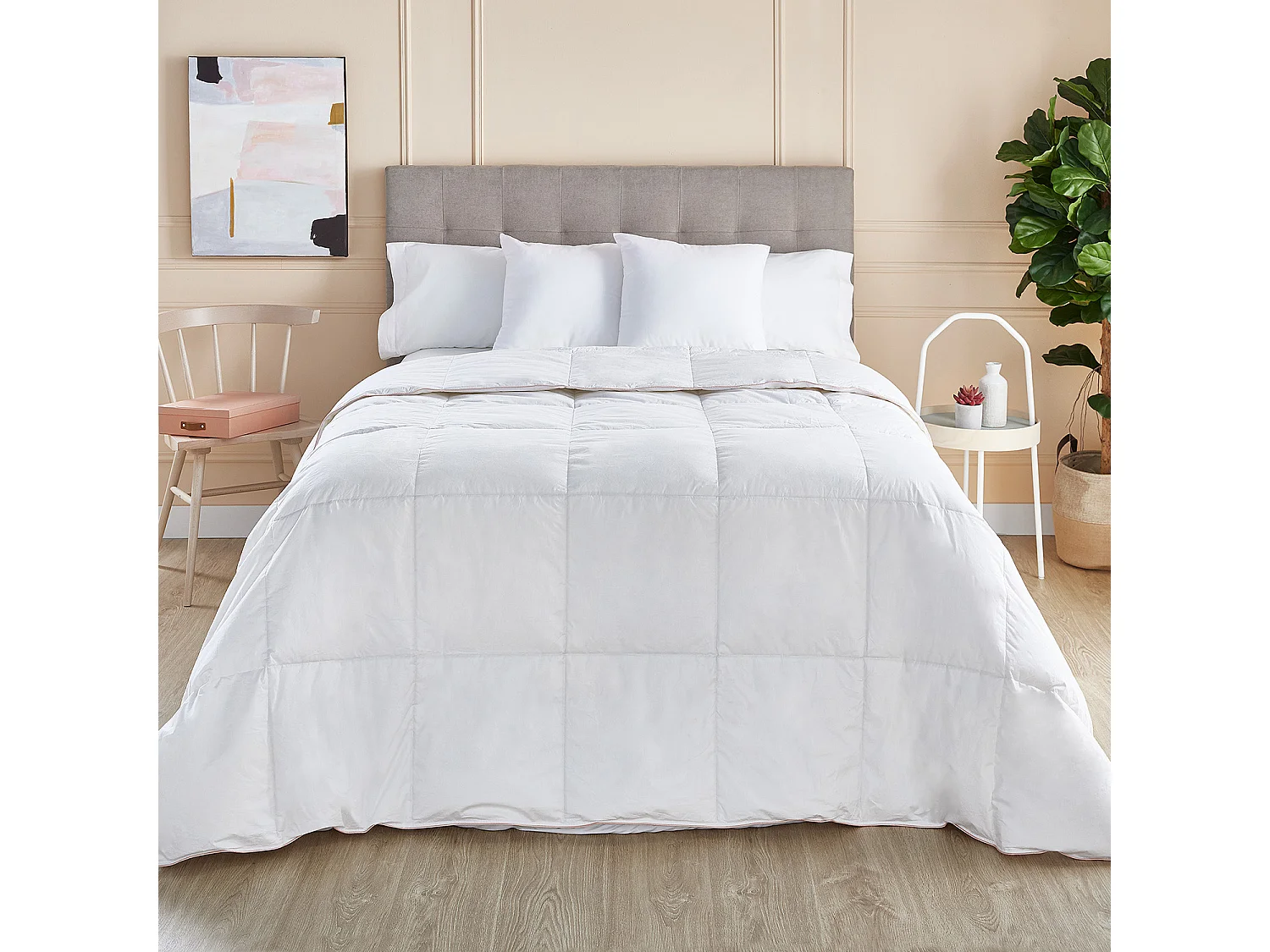 Dekbed 150 x 220 cm van veren en dons, 5 cm - NATUUR van PIKOLIN HOME