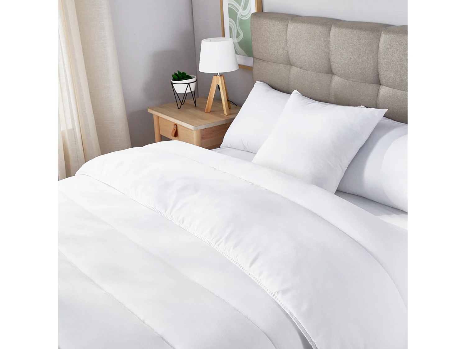 Couette microfibre antiallergique 300gr extra douce