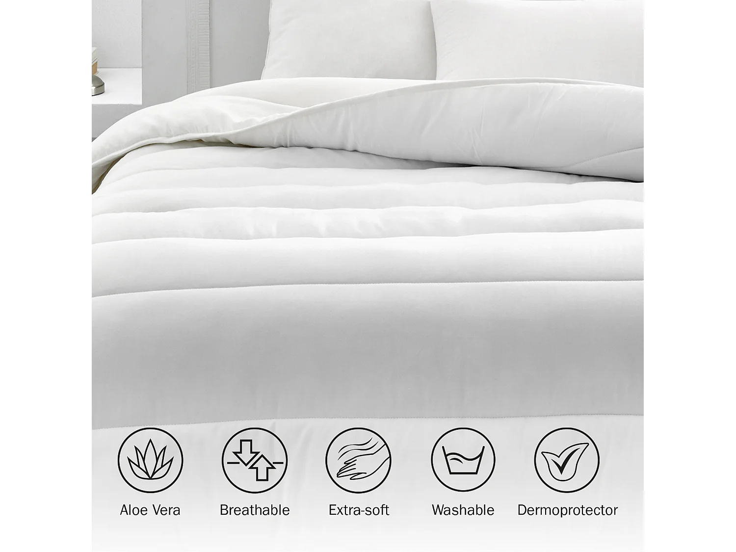 Edredón de fibra Aloe Vera invierno 500gr 260x240cm Pikolin Home