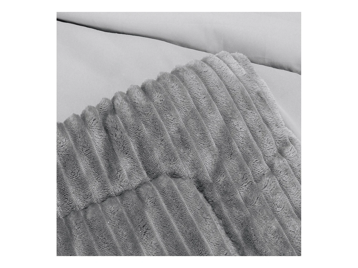 Edredón Nórdico Fibra Terciopelo 500gr Raya Gris Cama 90 Pikolin Home